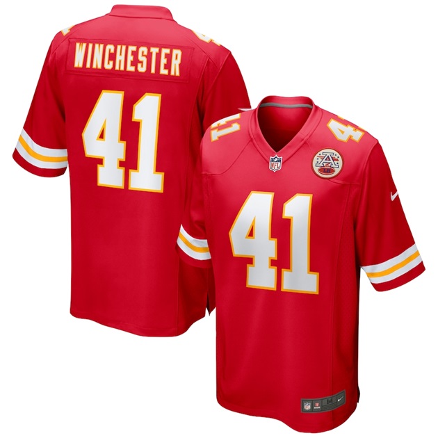 mens nike james winchester red kansas city chiefs game jersey